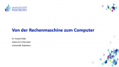 thumbnail of medium EIG: Von der Rechenmaschine zum Computer