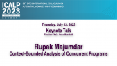 thumbnail of medium ICALP 2023 - Keynote Talk - Rupak Majumdar