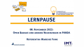thumbnail of medium LernPause November 2022 Open Badges und andere Neuerungen in PANDA 