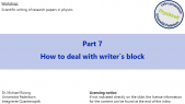 thumbnail of medium Scientific writing in physics - How to deal with writer's block