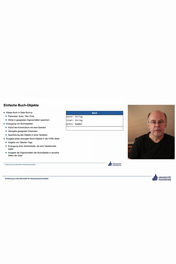 EIG: Bücherliste – Schritt 1 und 2 - Medien - Videoportal der Uni Paderborn