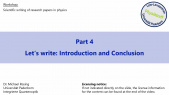 thumbnail of medium Scientific writing in physics - Let's write: Introduction and conclusion