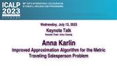 thumbnail of medium ICALP 2023 - Keynote talk - Anna Karlin