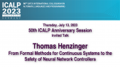 thumbnail of medium ICALP 2023 - 50th ICALP Anniversary Session - Invited Talk - Thomas Henzinger