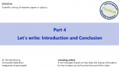 thumbnail of medium Scientific writing in physics - Let's write: Introduction and conclusion